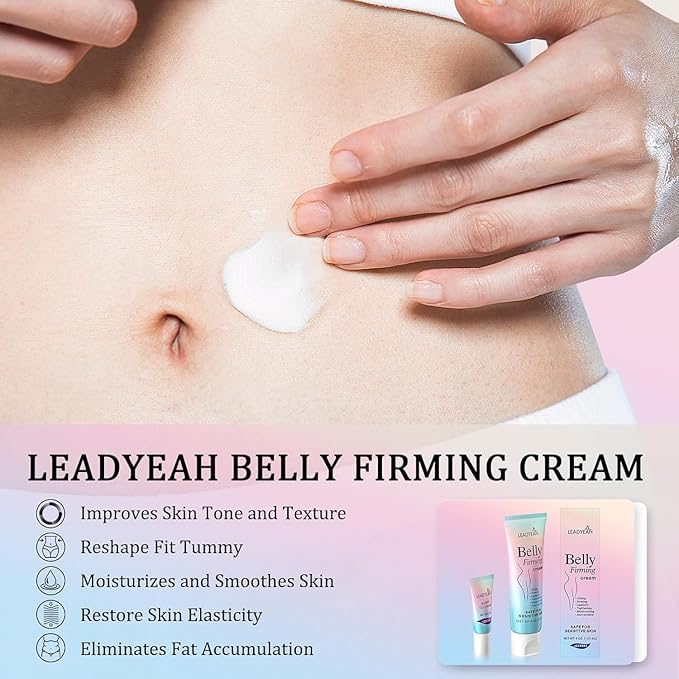 B Flat Belly Firming Cream - Moisturizing, Lifting, Firming for Stomach, Thighs and Butt, Body Lotion gift for Women and Men, 125 ML +5 ML-VivaGrace Women