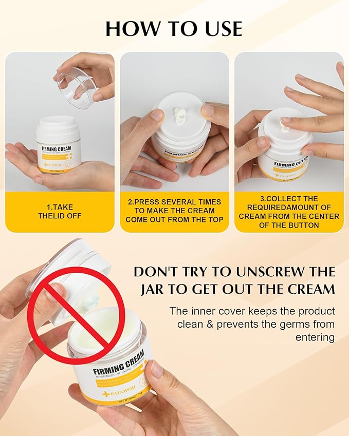 Neck Firming Cream with 3% Retinol - Hyaluronic Acid, Anti-Wrinkle Treatment, Skin Tightening Cream for Face, Neck, Chest & Décolleté-VivaGrace Women