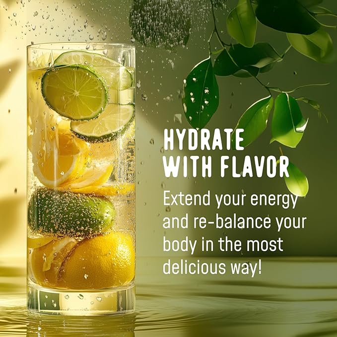 FlavCity Lemon Lime Electrolytes Powder Packets - 28 Hydration Packets - No Added Sugar - Hydration Powder with Real Fruit & Unrefined Sea Salt - Keto & Gluten-Free (28 Stick Packs)-VivaGrace Women