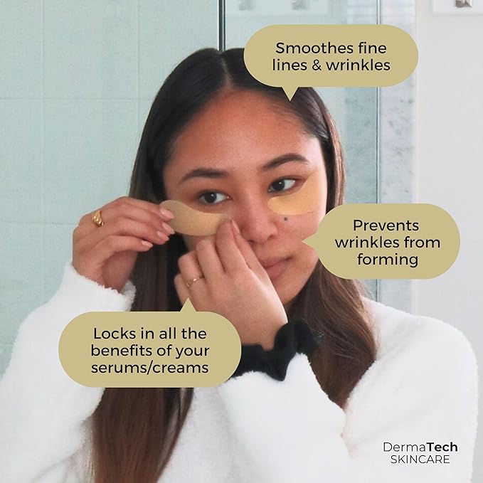 Reusable Under Eye Patches Eco-Friendly Wrinkle Patches with Tin Case | 100% Silicone Reusable Facial Patches | For Puffy Eyes, Dark Circles, Reducing Wrinkles-VivaGrace Women