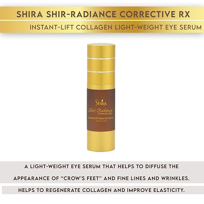 Shira Shir Radiance Corrective RX Instant-Lift Collagen Light-Weight Eye Serum Reduces Dark Circles Dullness Fine Lines and Wrinkles (30ml)-VivaGrace Women