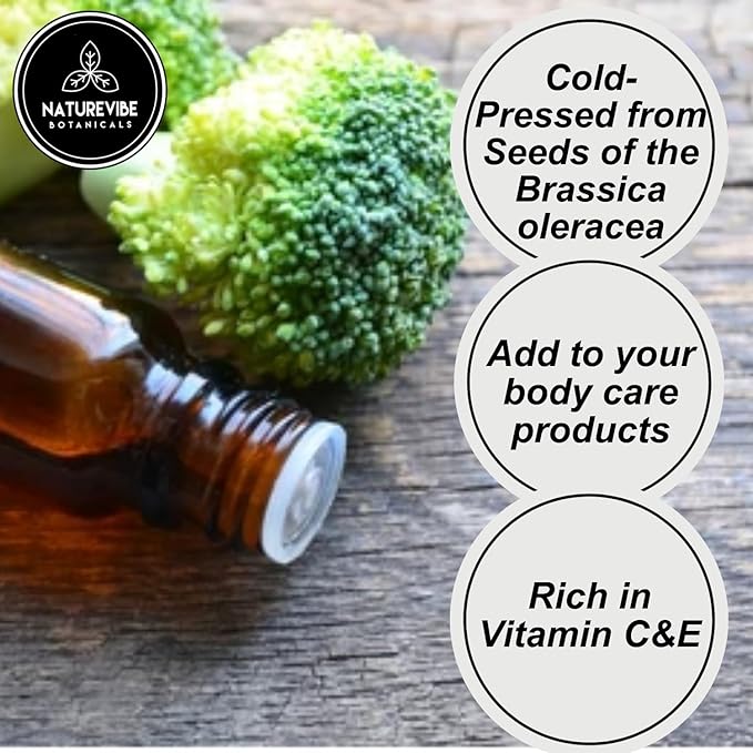 Naturevibe Botanicals Broccoli Oil 32 Ounces | 100% Pure and Natural | Great for Skin Care and Hair Care-VivaGrace Women