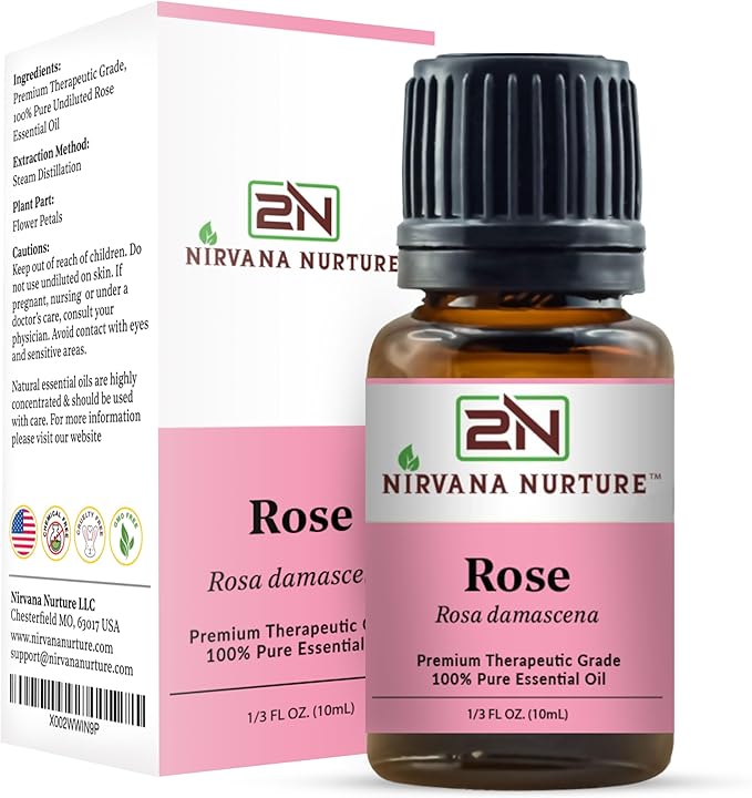 Rose Essential Oil 100% Pure Premium Therapeutic Grade, Undiluted - Aromatherapy Diffuser for Calm and Relaxation, Skin Care, Hair Care-VivaGrace Women