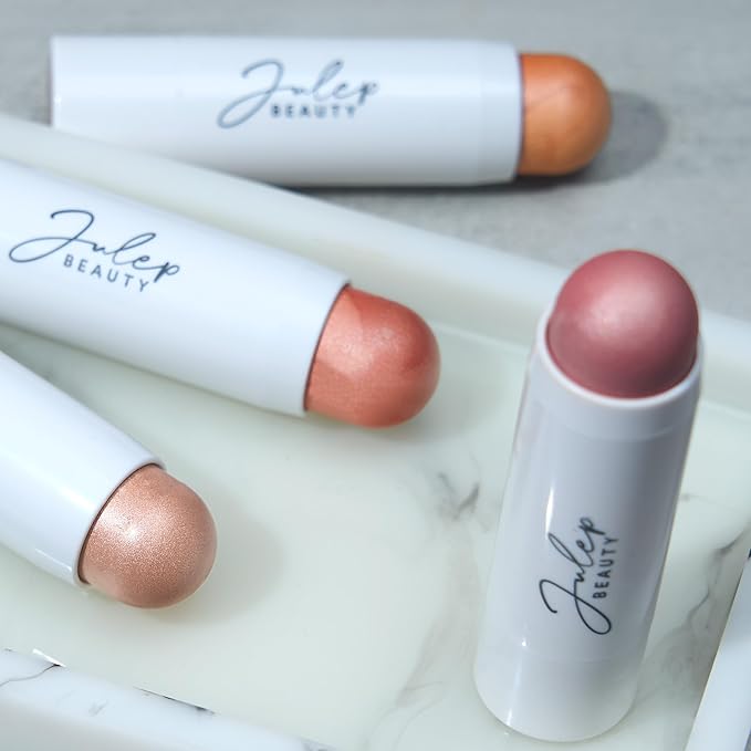 Julep Skip the Brush 3-in-1 Color Stick for Eyes, Cheeks, and Lip Trio Muted Mauve, Neutral Bronze, Sheer Glow-VivaGrace Women