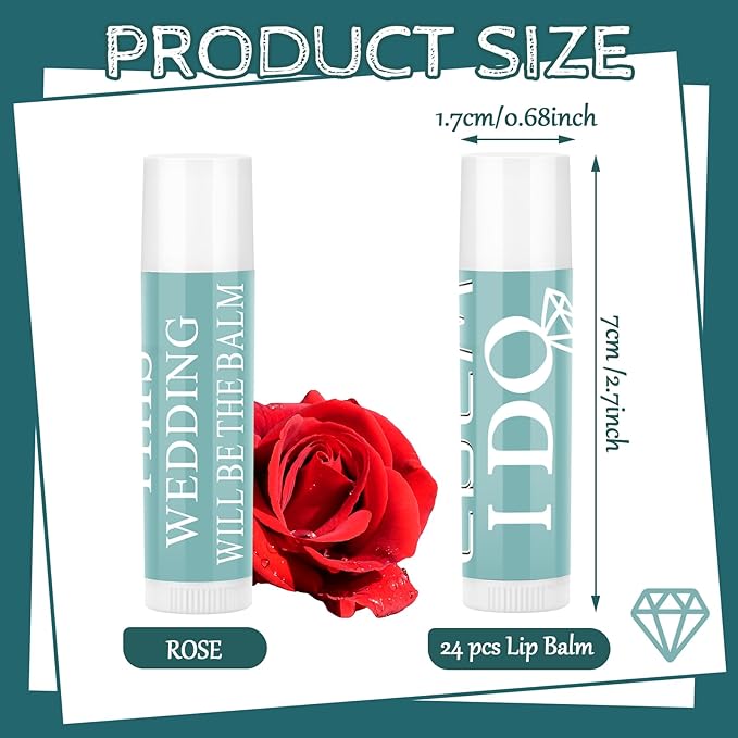 24 Pcs Bachelorette Lip Balm I Do Crew Wedding Party Gifts Bachelorette Lip Balm Gift Wedding Favors for Bachelorette Wedding Party Guest Supplies (Green)-VivaGrace Women