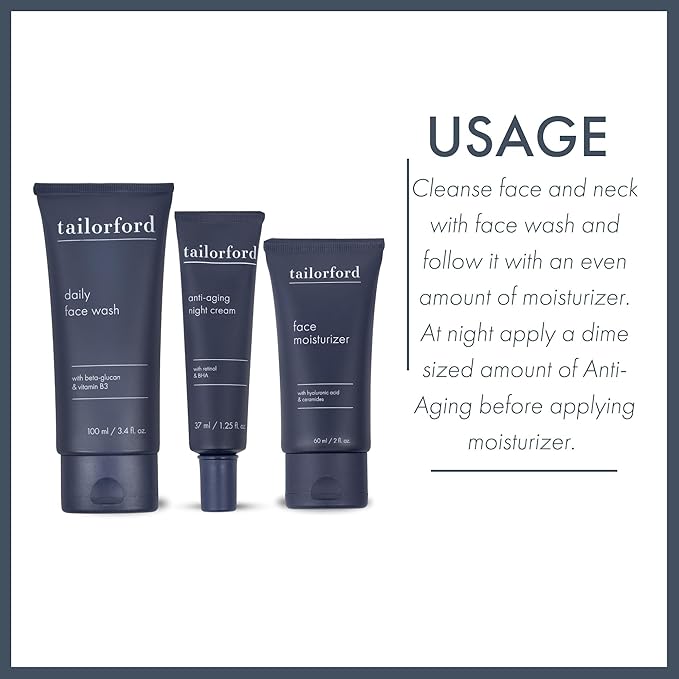 Unisex 3 Step Skin Care Routine including Face Wash, Moisturizer and Night Cream, Skin Care Set for Men and Women, Travel Size-VivaGrace Women