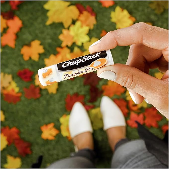 ChapStick Holiday Collection - Candy Cane, Pumpkin Pie & Sugar Cookie Flavors - Blister Pack of 3 Sticks 0.15 Each - Pack of 6 = 18 Sticks, Great Holiday Gift 3 Count (Pack of 6)-VivaGrace Women