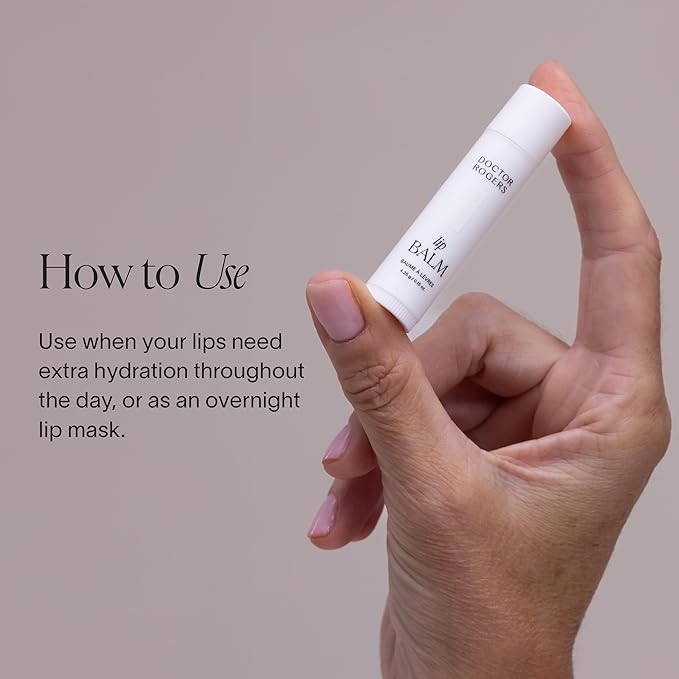 Doctor Rogers Lip Balm, Hydrating and Softening Lip Moisturizer For Very Dry Lips, Dermatologist-Created, Natural, & Hypoallergenic Moisturizing Lip Balms, 4.25g Tube-VivaGrace Women