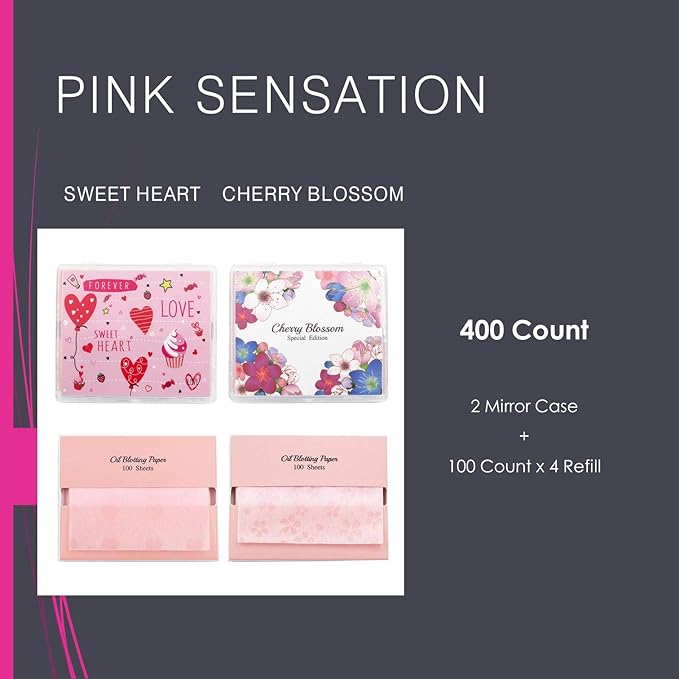 [400 Counts + Mirror Case] Pink Sensation-VivaGrace Women