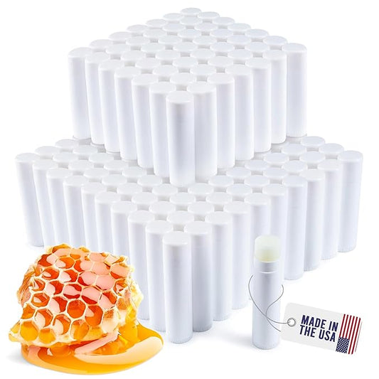 Lip Balm Bulk Unlabeled - Made in USA Bulk Chapstick - Natural Ingredients Vitamin E Shea Butter - Custom Chapstick Bulk For Party & Wedding Favors (150 Count, Honey)-VivaGrace Women