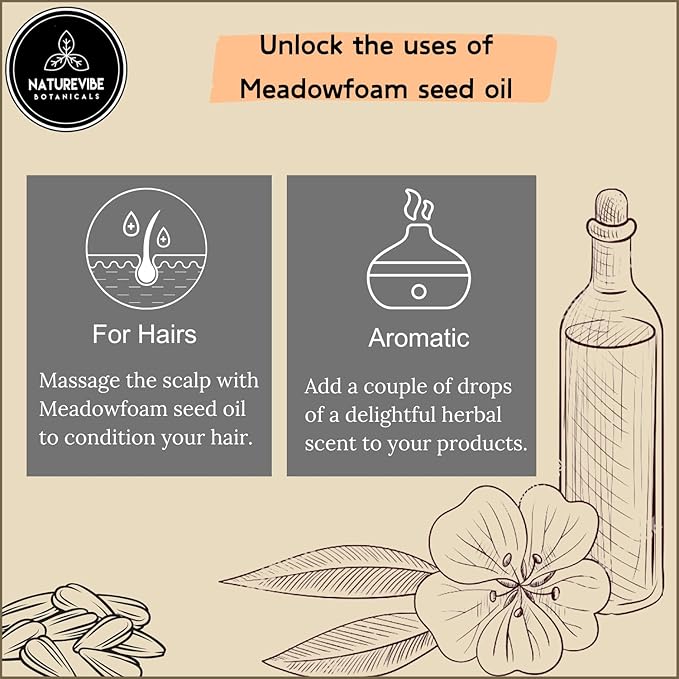 Naturevibe Botanicals Meadowfoam Oil 32 Ounces | 100% Pure and Natural | Great for Skin Care and Hair Care-VivaGrace Women