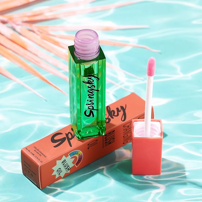 Color Changing Blush Oil, Liquid Blush Oil for Cheeks, Long-lasting Waterproof Blush, Dewy & Natural Flush Finish, Reacts to Your Skin's pH for a Customized Look-VivaGrace Women