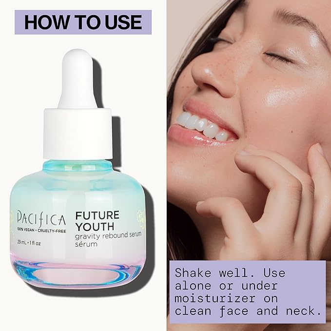 Pacifica Future Youth Gravity Rebound Face Serum – Multi-Peptide Firming Facial Serum for Fine Lines, Anti-Aging & Elasticity Vegan & Cruelty-Free Dermatologist Tested-VivaGrace Women