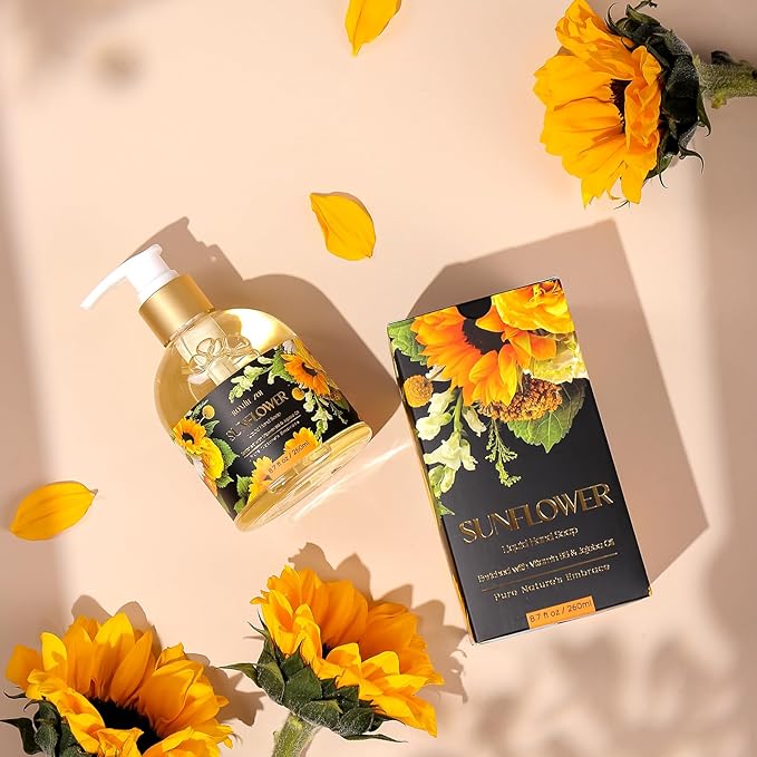 Liquid Hand Soap with Gift Box - Pure Nature's Embrace - Sunflower - 260ml/ 8.7 fl.oz