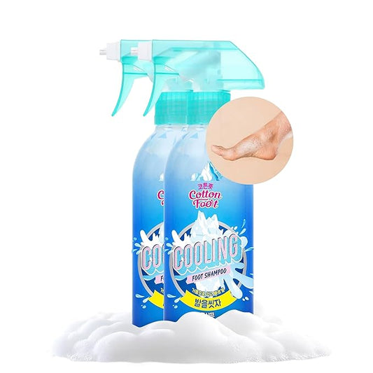 Cotton Foot - Foot Shampoo Soap (Menthol Cooling, 13fl oz*2, Pack of 2) - Refreshing Cleanse Spray, Deodorizing Foot Care Wash. Foaming Wash, Easy to Use-VivaGrace Women