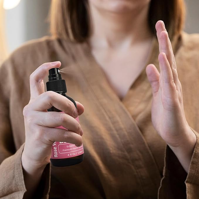 Organic Rose Water Toner Spray for Face, Skin Care, Soaps, Skin Hydration, Bath Facial Mist Toner 118 ml-VivaGrace Women