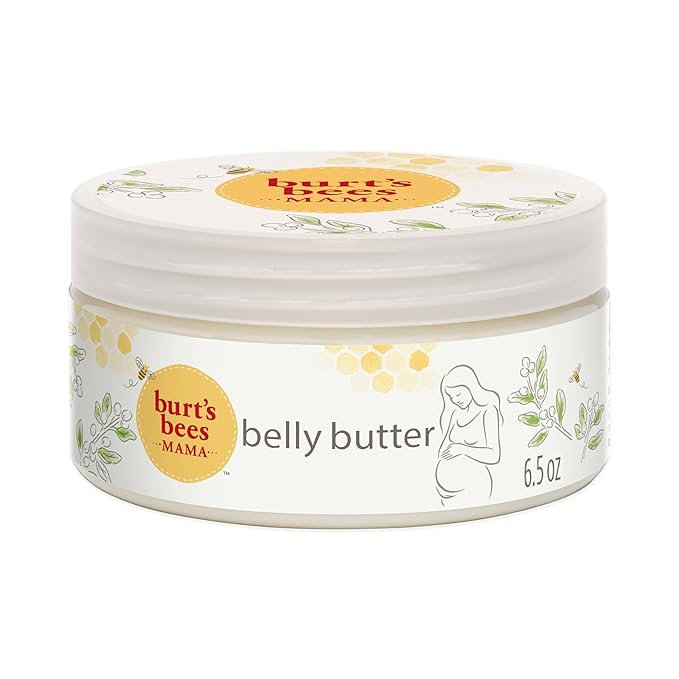 Burt's Bees Mama Belly Butter Stretch Mark Cream for Pregnancy Massages Body & Reduces Scar Appearance, Prenatal & Postnatal Tummy Skin Care, Shea Butter & Vitamin E Rich Formula, 6.5 Oz Tub-VivaGrace Women