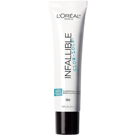 L'Oreal Paris Makeup Infallible Pro Glow-Lock Longwear Illuminating Face Primer, 1 Ounce-VivaGrace Women