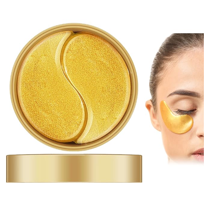 Under Eye Patches for Puffy Eyes & Dark Circles Treatments- 30 Pairs - Moisturizing Eye Mask for Reducing Fine Line,Hydrating Under Eye Pads,Improve Smooth Wrinkles and Under Eye Bags(Gold)-VivaGrace Women