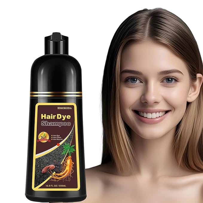 Brown Hair Dye Shampoo, Hair Color Shampoo for Women Men, Colors in Minutes, Champu para Canas, Easy to Use 16.90 Fl Oz-VivaGrace Women
