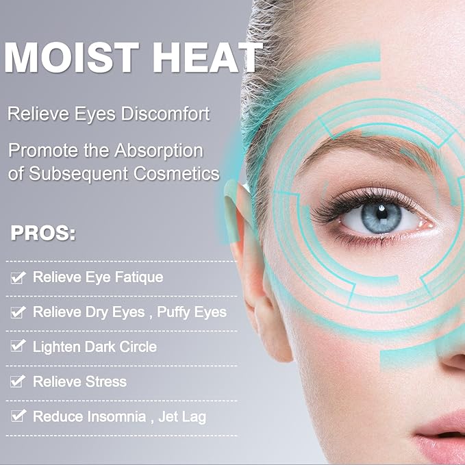 15PCS Steam Eye Mask, No Scent, Self-Heating Eye Mask, Eye SPA Mask, Relieve Eye Strain Fatique, Dark Circles, Puffiness(15pcs)-VivaGrace Women