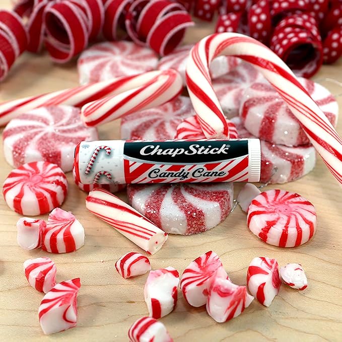 ChapStick Holiday Collection - Candy Cane, Pumpkin Pie & Sugar Cookie Flavors - Blister Pack of 3 Sticks 0.15 Each - Pack of 6 = 18 Sticks, Great Holiday Gift 3 Count (Pack of 6)-VivaGrace Women
