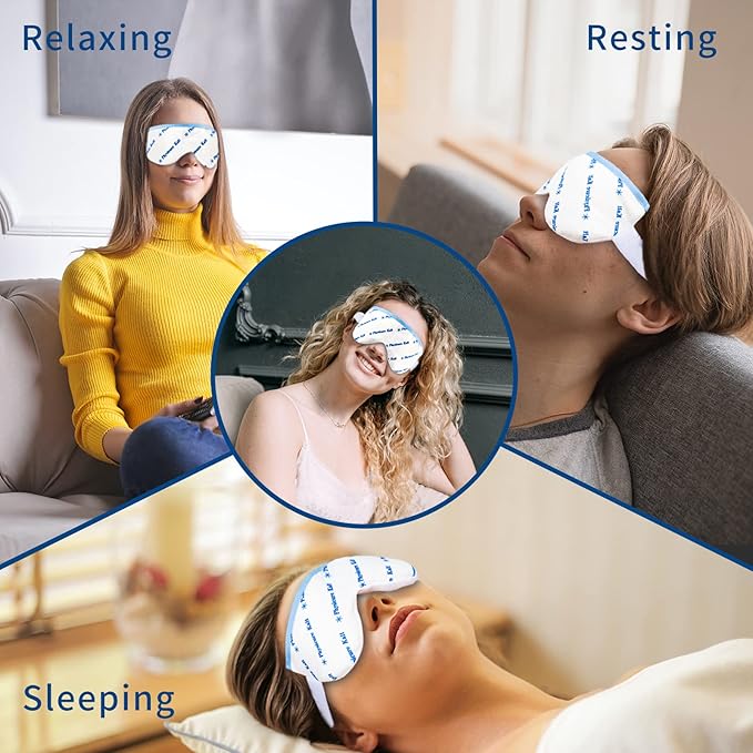Heated Eye Mask | Moist Heat Eye Compress Relief for Dry Eyes, Imitated Eyes, Pink Eyes | Microwave Activated Dry Eye Therapy Mask-VivaGrace Women