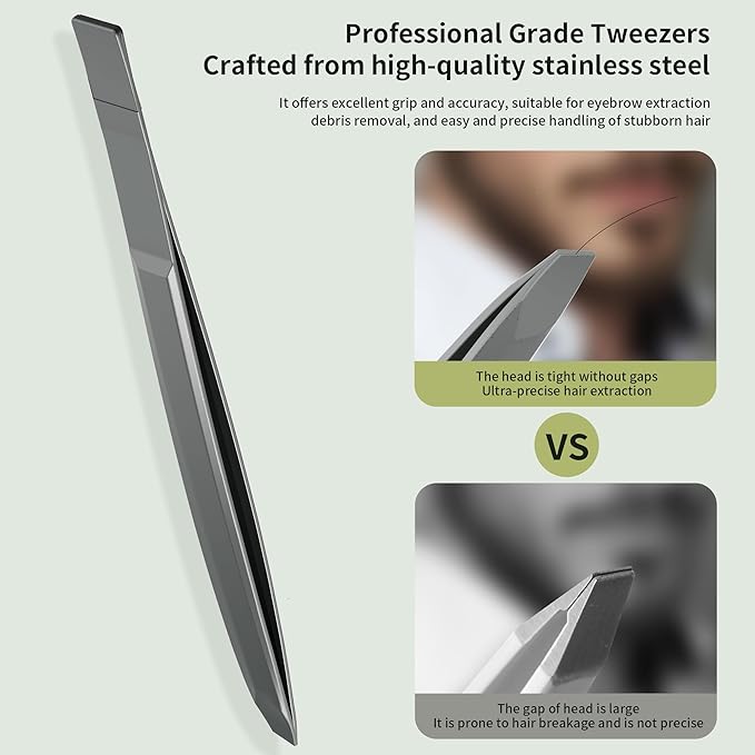 Eyebrow Trimmer Kit Scissors Tweezers Razor Facial Shaver Grooming Set with Mirror Travel Cases-VivaGrace Women