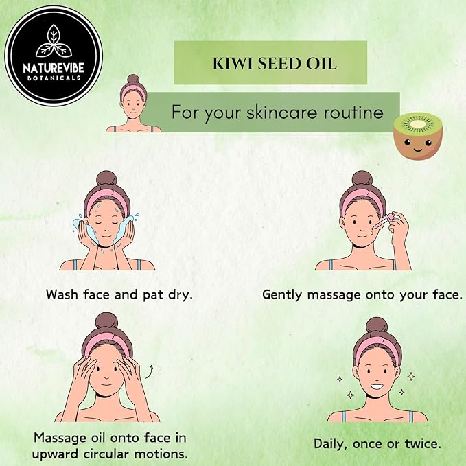 Naturevibe Botanicals Kiwi Oil 32 Ounces | 100% Pure and Natural | Great for Skin Care and Hair Care-VivaGrace Women