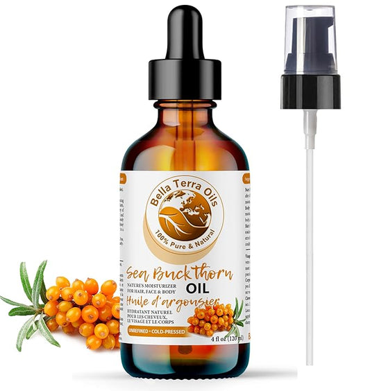 Bella Terra Oils - Seabuckthorn Berry Oil 4oz - Experience Nature's Luxurious Touch, Brimming with Vitamin E & Carotenoids, Transcend Ordinary Skincare-VivaGrace Women