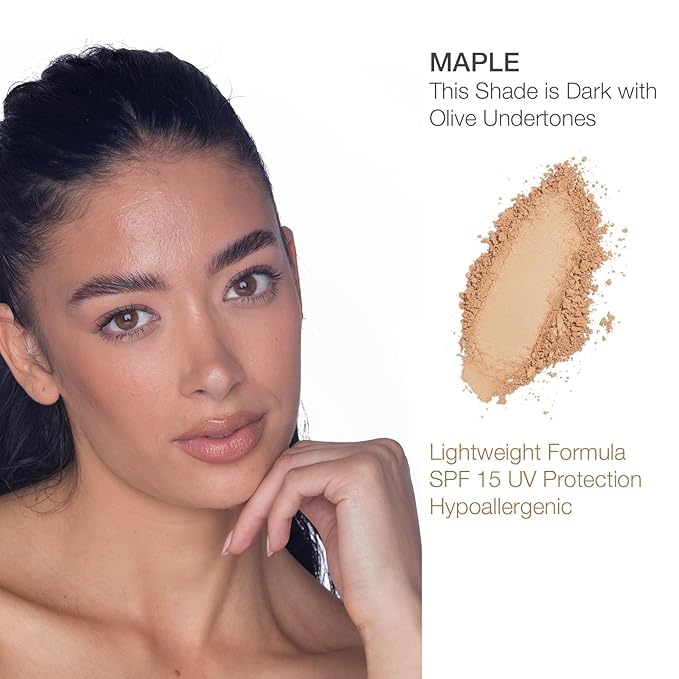 bellapierre Compact Mineral Foundation SPF 15 | Vegan & Cruelty Free | Full Coverage | Hypoallergenic & Safe for All Skin Types | Oil & Talc Free - 0.35 Oz - Maple-VivaGrace Women