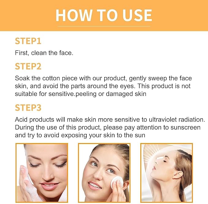 Glycolic Acid Toning Solution, Glycolic Acid 7% Toner, Glycolic Sour 7% Toning, KeepThe Skin Moist, Exfoliating Serum for Face, Facial Exfoliation Astringe Pores (240ML/8.0 Fl Oz)-VivaGrace Women