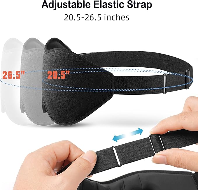 LitBear Sleep Mask for Side Sleeper Women Men, Eye Mask for Sleeping Light Blocking, 3D Contoured Cup Sleeping Mask, Soft Breathable Sleep Eye Mask with Adjustable Elastic Strap for Flight Nap-VivaGrace Women