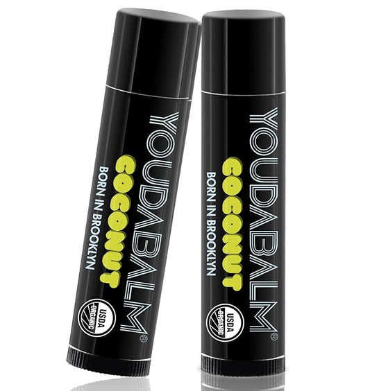 Organic Lip Balm, Coconut Flavor - 100% Natural Lip Moisturizer, USDA Certified - Lip Balm for Dry, Cracked Lips (2 Pack)-VivaGrace Women