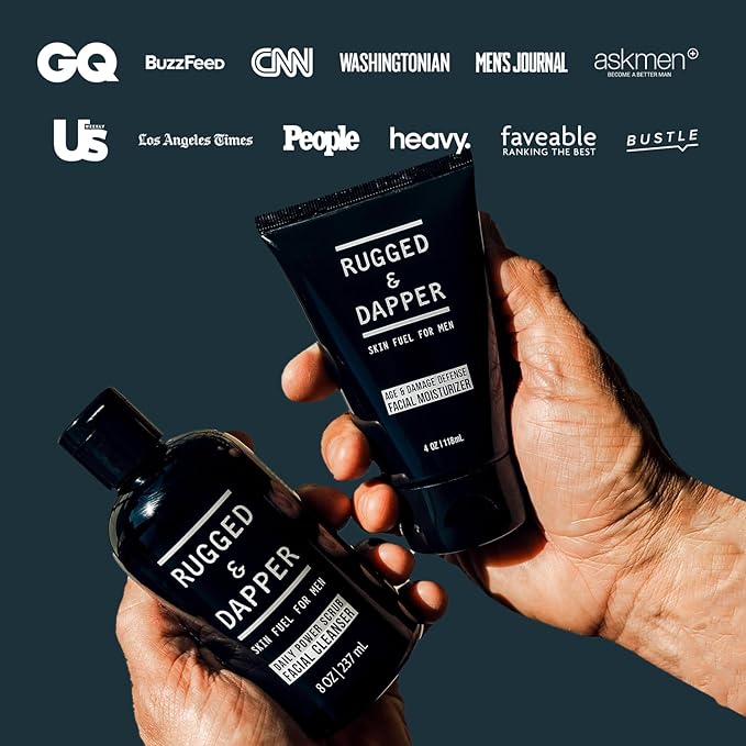 Daily Duo Skincare Set for Men | Includes Age + Damage Defense Moisturizer & Daily Power Scrub Face Wash-VivaGrace Women