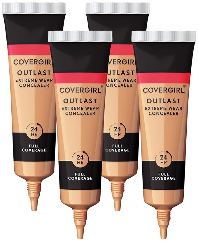 COVERGIRL Outlast Extreme Wear Concealer, Medium Beige 842 (Pack of 4)-VivaGrace Women