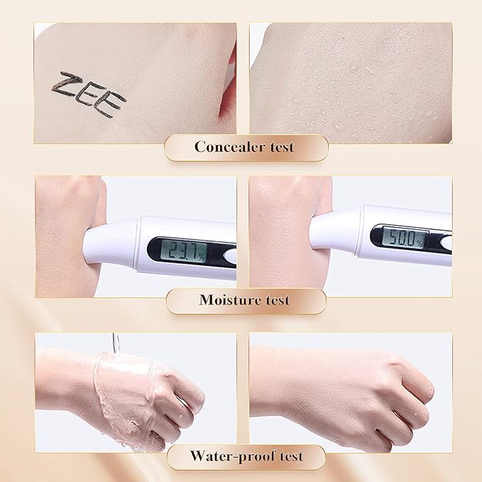 Mushroom Head Air Cushion CC Cream, Long-Lasting Brightening BB Cream Foundation With Powder Puff for Face Makeup and Mature Skin, Moisturizing Full Coverage Self Adjusting Concealer (Buff Beige)-VivaGrace Women