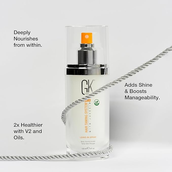 GK HAIR Global Keratin Leave-In Conditioner Detangler Spray 120 ml - For Dry, Damaged and Frizzy Hair Protection With Organic Natural Oil Strength & Shine | Hydrating Smoothing Styler-VivaGrace Women
