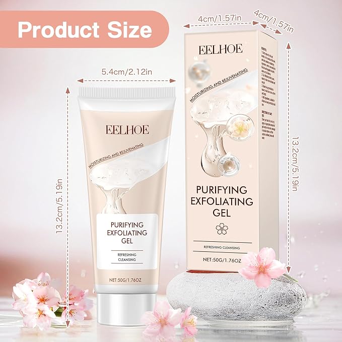 Purifying Exfoliating Gel, Exfoliating Scrub, Deep Cleansing Face, Hydrating and Moisturizing, Face and Body Care Purifying Exfoliating Moisturizing Gel(50g/1.76OZ)