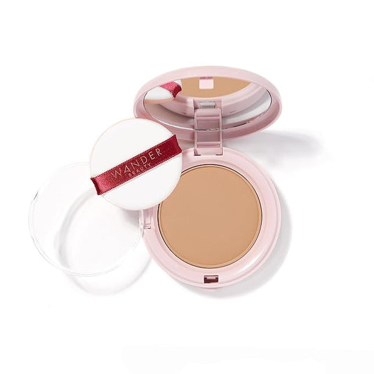 Wander Beauty Wanderlust Powder Foundation - Tan - Blurs and Evens Skin Tone - Perfects and Hydrates With Hyaluronic Acid, Aloe, Honeysuckle, & Vitamin E - Lightweight, Buildable Coverage - 0.31 oz-VivaGrace Women
