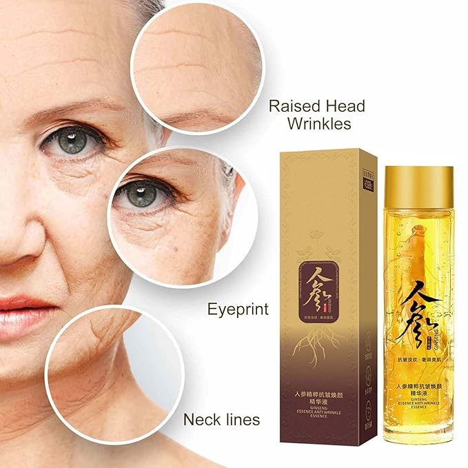 Ginseng Extract Liquid, Ginseng Extract Anti-Wrinkle Original Serum Oil, Korean Red Ginseng Essence for Anti Aging, Moisturizer, Fighting Collagen Loss, Reduces Wrinkles, Improves Sagging (2)-VivaGrace Women