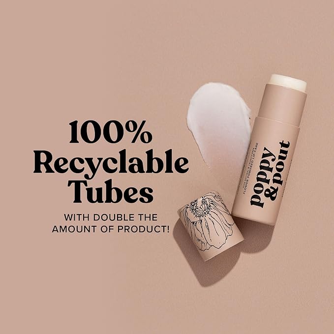 Poppy & Pout Island Coconut Jumbo Lip Balm | All Natural Lip Balms & Moisturizers | Hydrates with Beeswax, Vitamin E, Organic Coconut Oil | Cruelty-Free | Lip Balm in Recyclable Cardboard Tube-VivaGrace Women