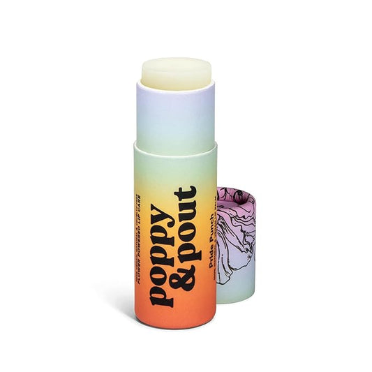 Poppy & Pout Pride Punch Jumbo Lip Balm | All Natural Lip Balms & Moisturizers | Hydrates with Beeswax, Vitamin E, Organic Coconut Oil | Cruelty-Free | Lip Balm in Recyclable Cardboard Tube-VivaGrace Women