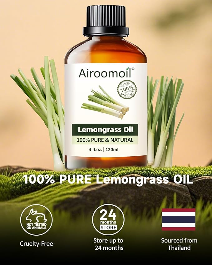 Pure Citronella Essential Oil, 100% Pure Natural Citronella Essential Oil, Premium Grade Essential Oils for Diffusers for Home, Skin, Care Massage, Soap Making, Aromatherapy, 4 Fl Oz | 120ml-VivaGrace Women