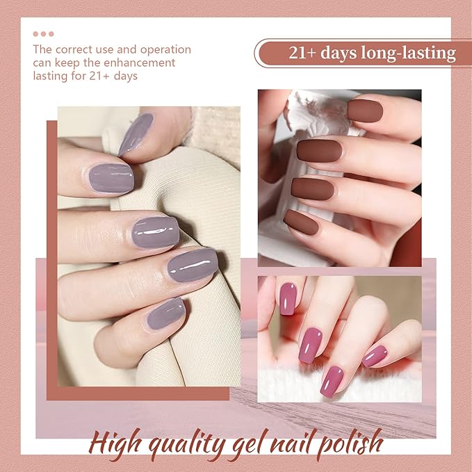 JODSONE Gel Nail Polish Kit with U V Light 32 Color Soak Off Base&Top Glitter Coat Gel Polish for DIY Manicure Lovers-VivaGrace Women