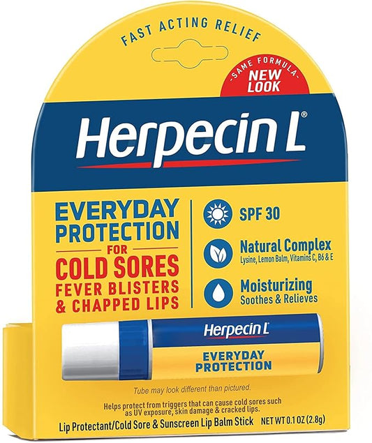 Herpecin L Lip Protectant SPF 30 0.10 oz (Pack of 6)-VivaGrace Women