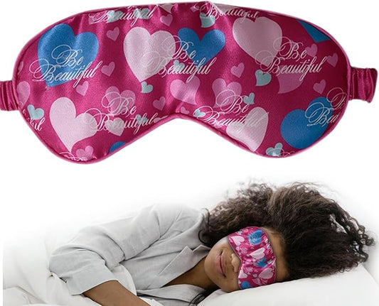 Luxury Sleep Mask – Soft, Lightweight & Ultra Comfort-Perfect for Light Blocking Wake up Radiant (Pink, Elastic Band Strap)-VivaGrace Women