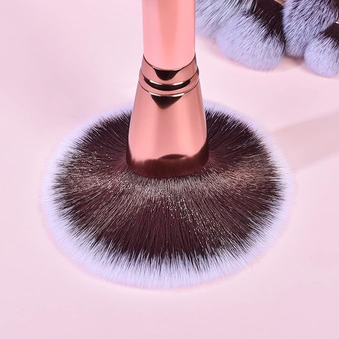 Bueart Design Labeled 30Pcs Professional Deluxe Makeup Brushes set with Extra large holder case for Foundation Face Blending Blush Concealers Eyeshadow-VivaGrace Women