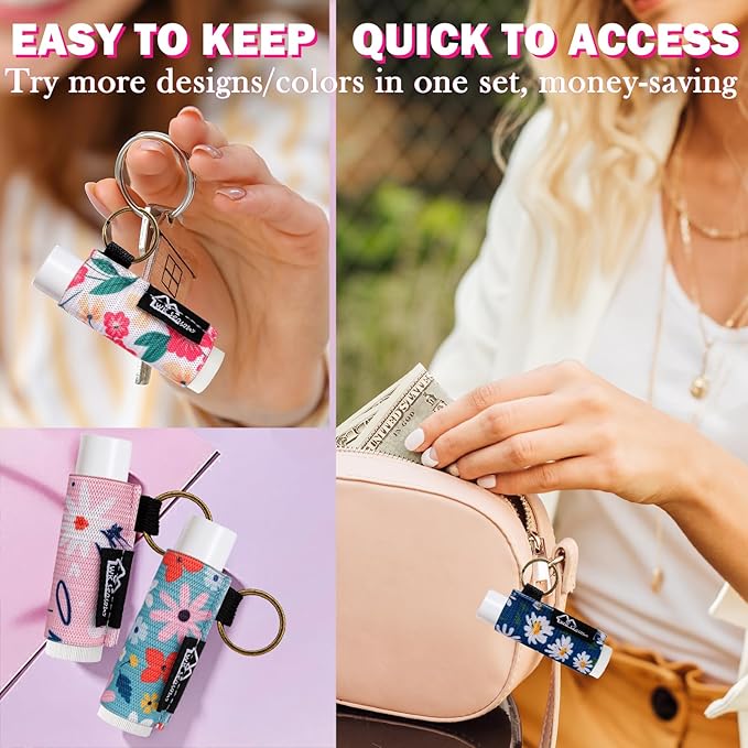 WK IEASON Lip Balm Holder Keychain Bulk Chapstick Holder Key chain-VivaGrace Women