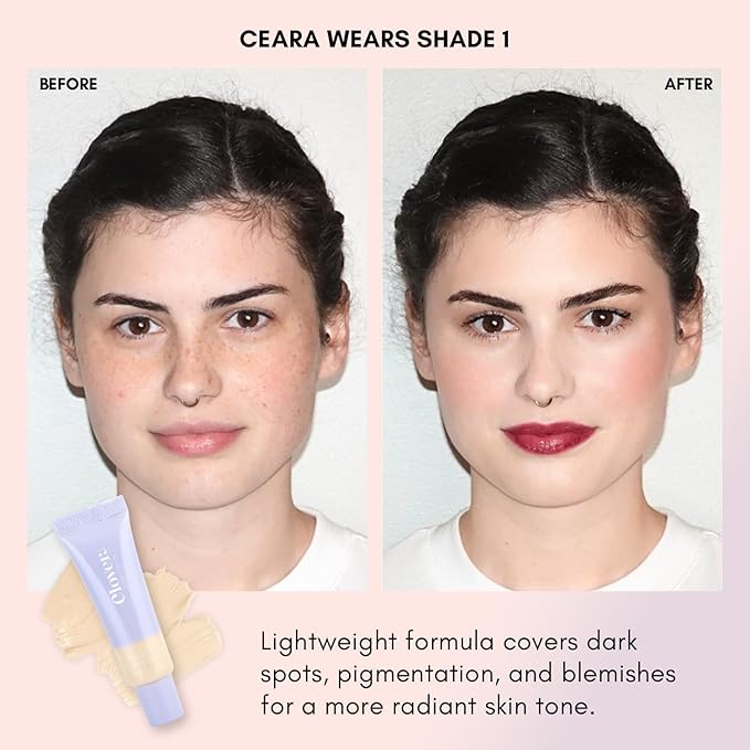 Clover Skin Is In Serum Foundation | Hydrating Face Serum, Lightweight Foundation, Cruelty-Free & Vegan | With Squalane And Sunflower Seed Wax | 30 ml - Shade 01 (Ultra Fair)-VivaGrace Women